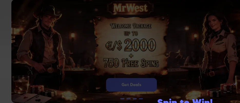 MrWest — UP TO €2,000 BONUS & 750 FREE SPINS